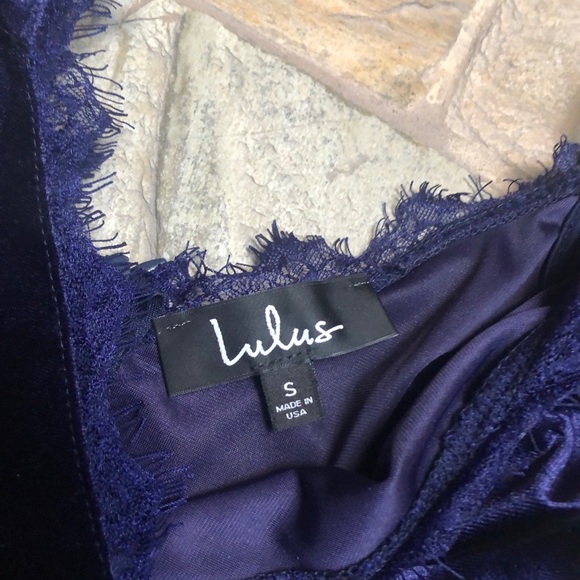 Lulu’s Midnight Blue Velvet Dress - Picture 8 of 11